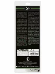 Ребристая насадка-удлинитель Shots toys Ouch!, фиксация на мошонке, люминисцентная, 15,5 см