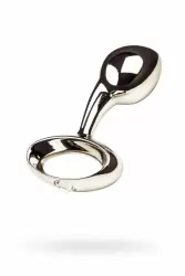 Металлический анальный стимулятор TOYFA с кристаллом цвета алмаза - серебристый