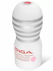Нереалистичный мастурбатор Tenga Original Vacuum Cup Gentle, 15,5 см, ТПЭ, белый