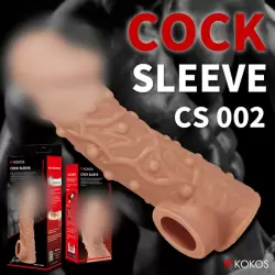 Насадка реалистик на фаллос, с пупырышками и отверстием для мошонки EXTREME SLEEVE RES.002 LARGE