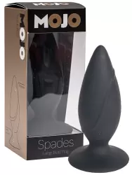 Анальная пробка Mojo Spades Large на присоске – черная