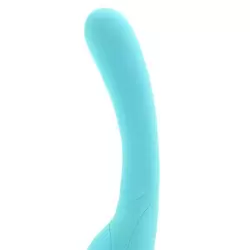 Изогнутый вибратор Impress Wand, 20,3 см, 12 режимов, силикон, голубой