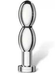 Анальный стимулятор Mystim Othello Ovaldildo для подключения к источнику электроимпульсов, 14 см, серебристый