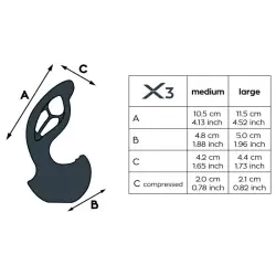 Стимулятор простаты Xpander X3 размер L - черный