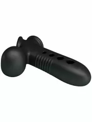 Насадка удлинитель Baile Crane, с подхватом мошонки, с воздушным мешочком, черный