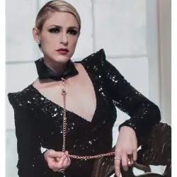 Ошейник-воротничок Entice Chelsea Collar with Leash с поводком-цепью