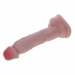 Огромный дилдо-вибромассажер с гибким стержнем Super Emperor – телесный