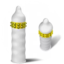 Презерватив Luxe «Кричащий банан» со стимулирующими шариками - 1 шт