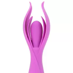 Вибромассажер с двойными лепестками Lust by Jopen L7 перезаряжаемый – фиолетовый