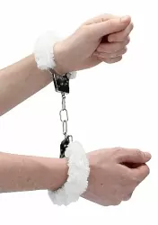 Металллические наручники с замком Furry Beginner's Handcuffs White