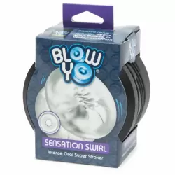 Стимулятор для пениса BlowYo Sensation Swirl спиралевидный – белый