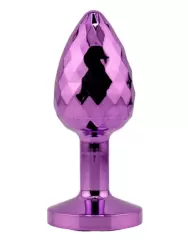 Фиолетовая алюминиевая анальная пробка Small