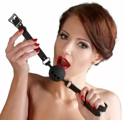 Кляп Bad Kitty Silicone Gag M - черный