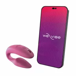 Вибратор для пар We-Vibe Sync 2, с пультом Д/У, 7 см, розовый