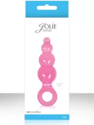 Анальная пробка с кольцом Jolie Ripples Small – розовая