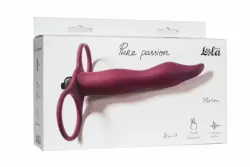 ВИБРОНАСАДКА ДЛЯ ДВОЙНОГО ПРОНИКНОВЕНИЯ PURE PASSION FLIRTINI WINE RED