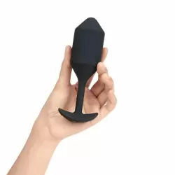 Пробка для ношения с вибрацией черная B-Vibe Vibrating Snug Plug 4