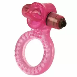 Эрекционное кольцо с вибропулей Calexotics Teaser Tongue Enhancer – розовый  SE-1463-04-3