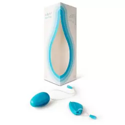 Вибро-яйцо Dew Drop с пультом управления – голубое