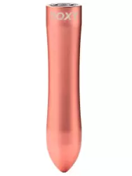 Футуристичная вибропуля Doxy Bullet серебряная, 7 режимов, 12 см, алюминий, розовый