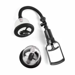 Вакуумные помпы для сосков Deluxe Vibrating Nipple Pleasure Cups с вибрацией - прозрачный