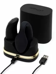 Новогодний набор для пар Golden Moments: Стимулятор клитора Womanizer Premium 2, технология Pleasure Air + Вибратор для пар We-Vibe Chorus, 10 режимов