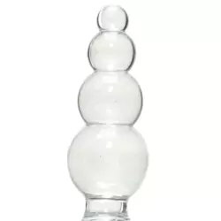 Анальная пробка с кольцом Jolie Ripples Small – прозрачная