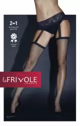 Чулки с черным кружевным поясом (Sense)