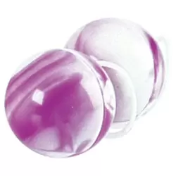 Вагинальные шарики Duotone Orgasm Balls – бело-фиолетовый