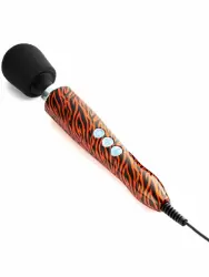 Мощный вибратор Doxy Die Cast, 37 см, силикон, принт Тигровый