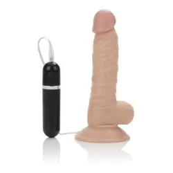 Реалистик с вибрацией и присоской Mr. Just Right Super Seven Dongs - телесный
