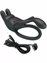 Перезаряжаемое эрекционное виброкольцо Baile Dwayne, с подхватом мошонки, стимуляция клитора, силикон