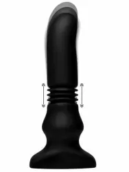 Инновационный вибратор XR Brands с имитацией фрикций, 17 см, силикон, черный