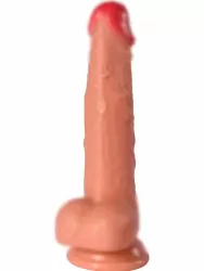 Реалистичный фаллоимитатор REAL, с пультом Д/У, 20 режимов, 21 см, ТПЕ