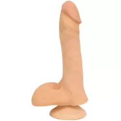 Фаллоимитатор светящийся CiberGlo 8 на присоске – телесный