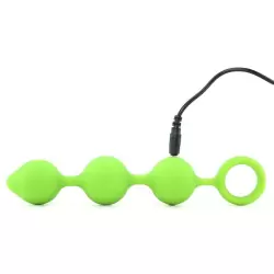 Анальная вибро-цепочка гибкая Lust by Jopen L9 перезаряжаемая – зеленая