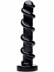 Крупный фаллоимитатор Mighty Screw, с винтовой конструкцией, 24,2 см, черный