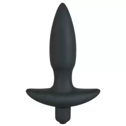 Маленькая анальная вибровтулка Black Velvets – черный