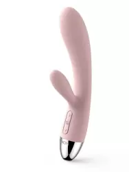 Двойной вибромассажер Alice с интеллектуальным режимом – нежно розовый	