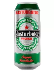 Реалистичный мастурбатор Alive Heineken Vagina II, 16 см, ТПЕ, в форме банки пива