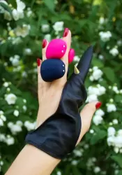 Мини-вибратор на палец Gring - синий