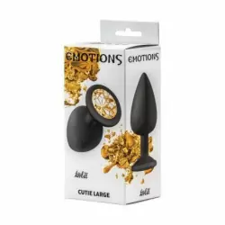 Анальная пробка Emotions Cutie Large Black golden crystal 4013-07Lola