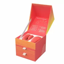 Сенсорный вибратор для пар We-Vibe Chorus Coral, с пультом Д/У, 7,8 см, силикон, коралловый