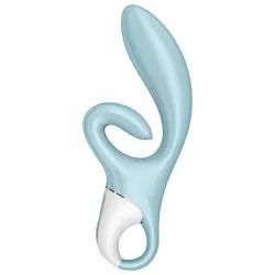 Вибратор-кролик Satisfyer Touch me, два мотора, 21,2 см, 12 режимов, синий