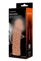 Реалистичная насадка на член с пузырьками, размер L