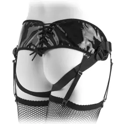 Страпон-трусики Garter Belt Harness с подвязками для чулок