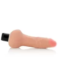 Реалистичный вибратор Futurotic Ballsy Vibrating Dong, 11 см, ТПР, телесный