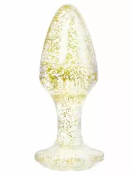 Миниатюрная анальная втулка TOYFA Basic, акрил, 8 см, золотая