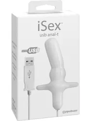 Анальная пробка iSex с USB-питанием – белый