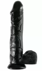 Огромный реалистичный фаллоимитатор Pipedream Basix Rubber Works 12 Mega Dildo – чёрный 